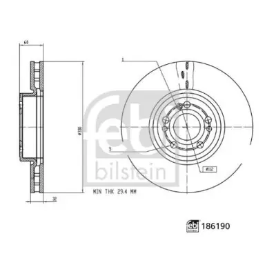Compra Ahora Disco de freno FEBI BILSTEIN 186190